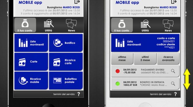 Grafica per applicazione mobile banking