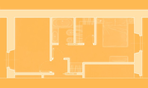 Una cabina armadio nella camera matrimoniale